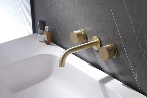 Смеситель для раковины ABBER Wasser Kreis AF81122G скрытого монтажа, золото матовое Смеситель для раковины ABBER Wasser Kreis AF81122G скрытого монтажа, золото матовое