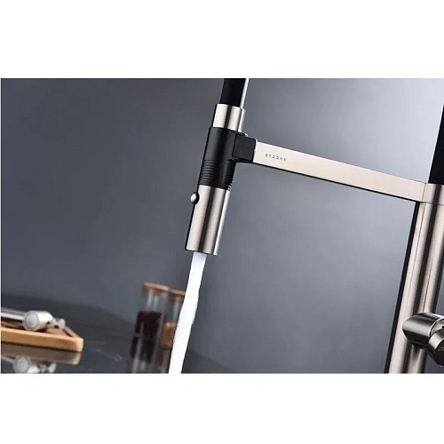 Смеситель для кухни Paulmark LEADER брашированная сталь Le214101-BS Смеситель для кухни Paulmark LEADER брашированная сталь Le214101-BS