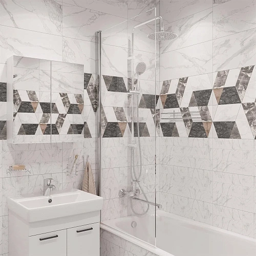 Шторка на ванну DIWO Коломна 4GW007 распашная, 80x150 507509 Шторка на ванну DIWO Коломна 4GW007 распашная, 80x150 507509