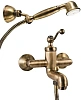 Смеситель для ванны Paini Duomo 88F3105 с душевым гарнитуром, старая бронза 88F31052SKM