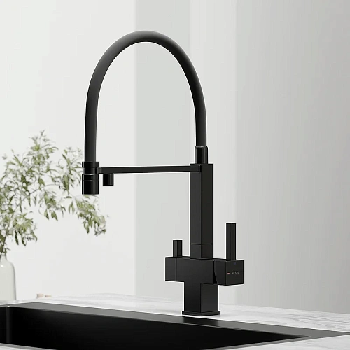 Смеситель для кухни Sancos Moro SC4006MB под фильтр, черный матовый Смеситель для кухни Sancos Moro SC4006MB под фильтр, черный матовый