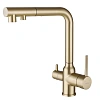 Смеситель для кухни ABBER Emotion AF8814G с подключением фильтра и выдвижной лейкой, золото матовое