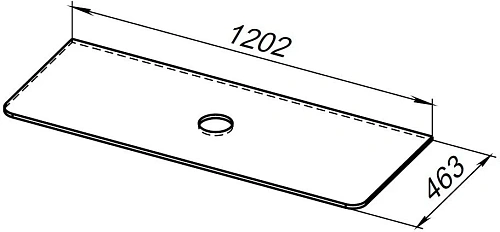 Столешница Allen Brau Paris 120 1.36016.K иск. камень белый Столешница Allen Brau Paris 120 1.36016.K иск. камень белый