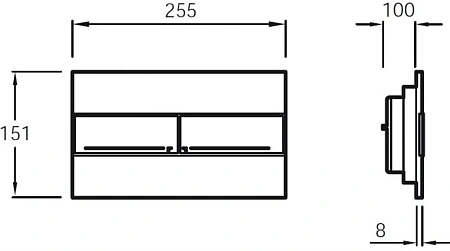 Клавиша смыва Jacob Delafon белая, глянцевая, пластик, механическая E4316-00 Клавиша смыва Jacob Delafon белая, глянцевая, пластик, механическая E4316-00