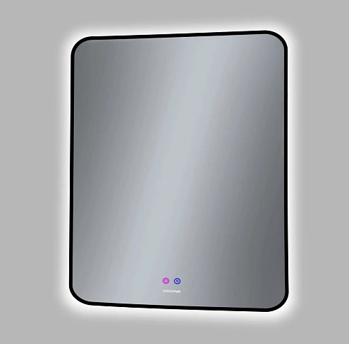 Зеркало GROSSMAN ELEGANS-норма BLACK (700x800x45) LED с сенсорным выключателем и подогревом 1770802 Зеркало GROSSMAN ELEGANS-норма BLACK (700x800x45) LED с сенсорным выключателем и подогревом 1770802
