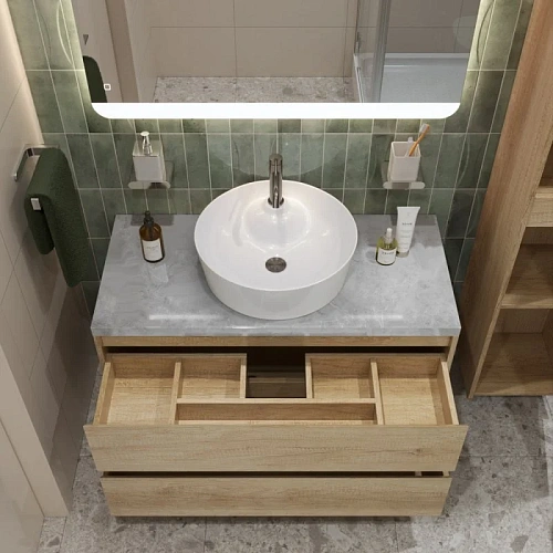 Тумба со столешницей и раковиной BelBagno KRAFT 80 kraft80rnn-kepmgl-1306-set подвесная KRAFT80RNN-KEPMGL-1306-SET Тумба со столешницей и раковиной BelBagno KRAFT 80 kraft80rnn-kepmgl-1306-set подвесная KRAFT80RNN-KEPMGL-1306-SET