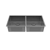 Кухонная мойка Lemark PRORAN 900 с двумя чашами из нержавеющей стали, графит 9936139 Кухонная мойка Lemark PRORAN 900 с двумя чашами из нержавеющей стали, графит 9936139