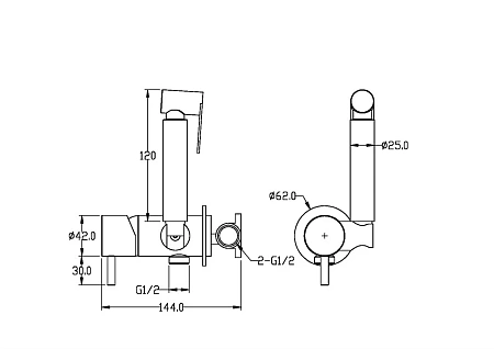 Гигиенический душ Boheme Uno. хром 467-CR Гигиенический душ Boheme Uno. хром 467-CR