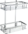 Полка Wonzon & Woghand 2-х ярусная, хром (WW-4141) Полка Wonzon & Woghand 2-х ярусная, хром (WW-4141)