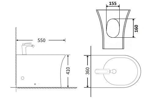 Биде напольное Agger AT01300 Биде напольное Agger AT01300