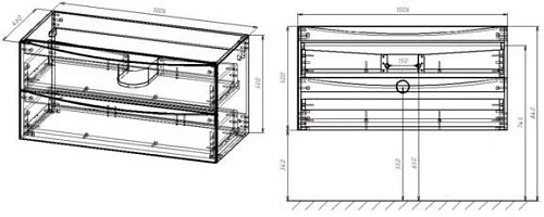 Тумба под раковину Vincea Mia 1000 G.White VMC-2MC100GW Тумба под раковину Vincea Mia 1000 G.White VMC-2MC100GW