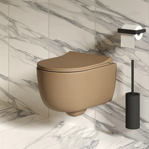 Крышка-сиденье Ambassador Abner 102T20501S (тонкое) матовое бежевый Крышка-сиденье Ambassador Abner 102T20501S (тонкое) матовое бежевый