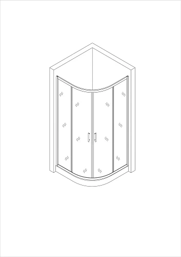 Душевой уголок Taliente 90x90x195см, четверть круга, раздвижной, прозр.стекло 6мм, черный профиль TA-09091-1CB Душевой уголок Taliente 90x90x195см, четверть круга, раздвижной, прозр.стекло 6мм, черный профиль TA-09091-1CB