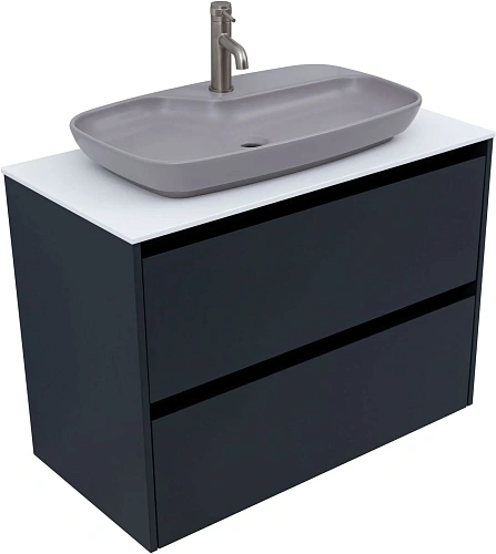Тумба под раковину Allen Brau Activity 90 1.34005.AM антрацит матовый/черный брашированный Тумба под раковину Allen Brau Activity 90 1.34005.AM антрацит матовый/черный брашированный