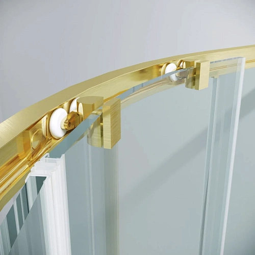 Душевой уголок GROSSMAN Cosmo 301.K33.02.9090.32.00 (90x90x195) полукруг,раздвижн,золото сатин,стекло прозрач Душевой уголок GROSSMAN Cosmo 301.K33.02.9090.32.00 (90x90x195) полукруг,раздвижн,золото сатин,стекло прозрач