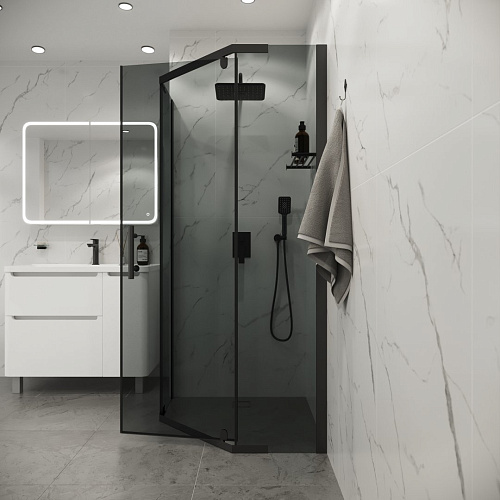 Душевой уголок Niagara Eco NG-1010-14DT (100x100x190) трапеция, распаш, профиль черный, стекло тонированное (4мм) Душевой уголок Niagara Eco NG-1010-14DT (100x100x190) трапеция, распаш, профиль черный, стекло тонированное (4мм)