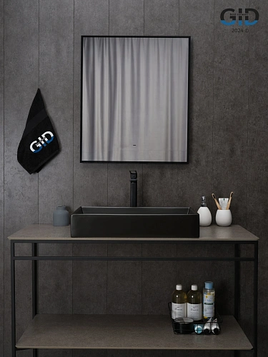 Раковина Gid Bm9496 53363 накладная черная матовая 60.5x37x11 Раковина Gid Bm9496 53363 накладная черная матовая 60.5x37x11