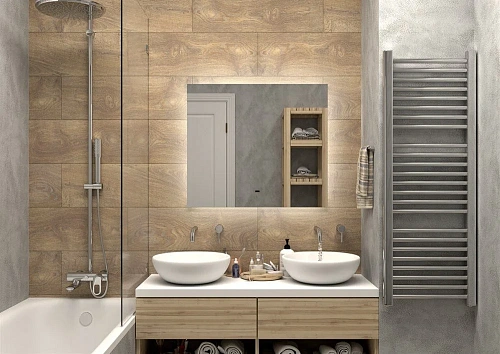 Зеркало DIWO Элиста 80 с подсветкой светодиодной, инфракрасный выключатель, прямоугольное 543493 Зеркало DIWO Элиста 80 с подсветкой светодиодной, инфракрасный выключатель, прямоугольное 543493