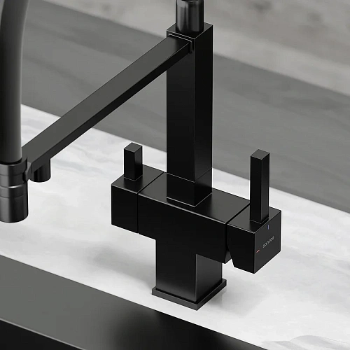 Смеситель для кухни Sancos Moro SC4006MB под фильтр, черный матовый Смеситель для кухни Sancos Moro SC4006MB под фильтр, черный матовый