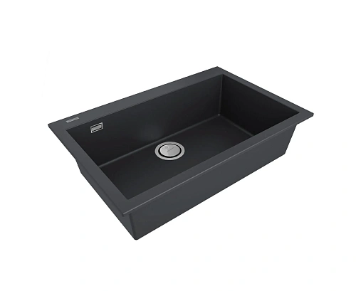 Кухонная мойка Paulmark DECORATION 76 PM937650-AN, ANTRACITE, 760х500 мм Кухонная мойка Paulmark DECORATION 76 PM937650-AN, ANTRACITE, 760х500 мм