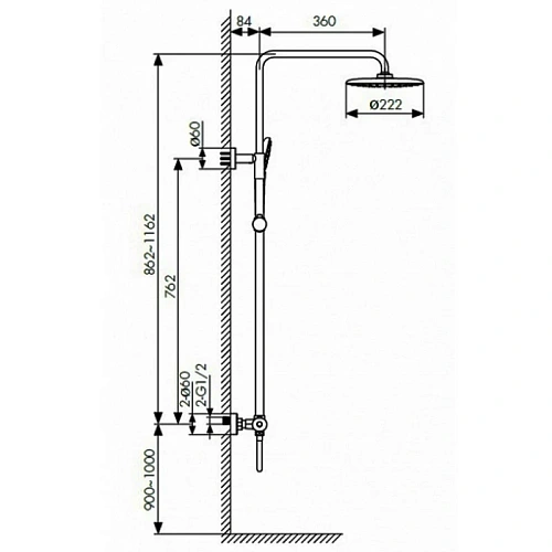 Душевая система Kaiser Cezar 05177 с термостатом Душевая система Kaiser Cezar 05177 с термостатом