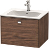 Картинка анонса товара «тумба под раковину duravit brioso br400101021 подвесная 62 см орех темный»
