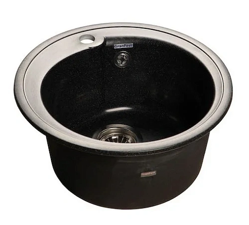 Кухонная мойка GranFest Rondo R-450 чер черный Кухонная мойка GranFest Rondo R-450 чер черный