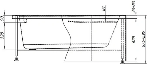 Каркас для ванны Aquanet Mia140x80 L/R 00246497 Каркас для ванны Aquanet Mia140x80 L/R 00246497
