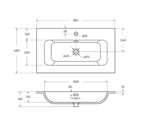 Раковина CEZARES CZR-8073-80 белый 810x460 керамика Раковина CEZARES CZR-8073-80 белый 810x460 керамика