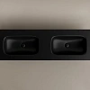 Раковина Ceramica Nova Grace CN7022MBwx мебельная 1410x457x137 с двумя чашами без отверстий под смеситель, черный матовый Раковина Ceramica Nova Grace CN7022MBwx мебельная 1410x457x137 с двумя чашами без отверстий под смеситель, черный матовый