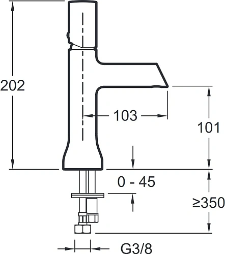 Смеситель для раковины Jacob Delafon Toobi E7329-BN Смеситель для раковины Jacob Delafon Toobi E7329-BN