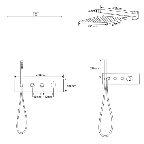 Душевая панель Ceruttispa VELIA CR CT10398 встраиваемая из нержавеющей стали, хром Душевая панель Ceruttispa VELIA CR CT10398 встраиваемая из нержавеющей стали, хром