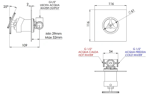Смеситель для душа Remer Chrono CH30QNO, черный матовый Смеситель для душа Remer Chrono CH30QNO, черный матовый