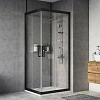 Душевой уголок STWORKI Карлстад 90x80 см профиль черный матовый 467252