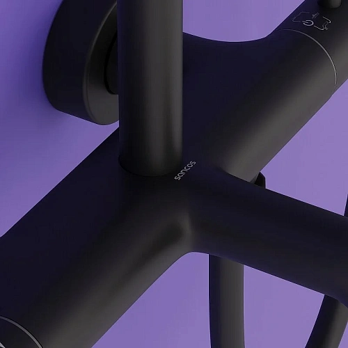 Душевая система Sancos Game SC3001MB с термостатом, черный матовый Душевая система Sancos Game SC3001MB с термостатом, черный матовый