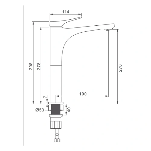 Смеситель для раковины Splenka S54.15.08 высокий, монолитный, белый Смеситель для раковины Splenka S54.15.08 высокий, монолитный, белый