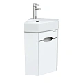 Тумба под раковину Onika Айленд 35 см 103502 подвесная, белая, угловая (для Line) Тумба под раковину Onika Айленд 35 см 103502 подвесная, белая, угловая (для Line)