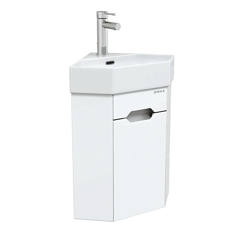 Тумба под раковину Onika Айленд 35 см 103502 подвесная, белая, угловая (для Line) Тумба под раковину Onika Айленд 35 см 103502 подвесная, белая, угловая (для Line)