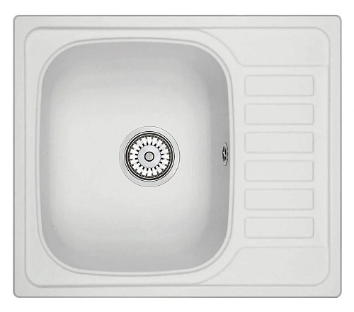 Кухонная мойка Granula 5801, АРКТИК (БЕЛЫЙ) кухонная мойка, кварц 575х495 Кухонная мойка Granula 5801, АРКТИК (БЕЛЫЙ) кухонная мойка, кварц 575х495