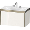 Картинка анонса товара «тумба с раковиной duravit xviu xv4610tb122p 80 см белый глянцевый»