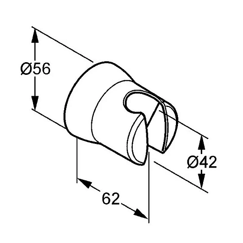 Держатель ручного душа Kludi белый 6305043-00 Держатель ручного душа Kludi белый 6305043-00
