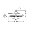 Верхний душ GROHE Power&Soul, 4 режима, диаметр 190 мм, с ограничением расхода воды, хром (27767000) Верхний душ GROHE Power&Soul, 4 режима, диаметр 190 мм, с ограничением расхода воды, хром (27767000)