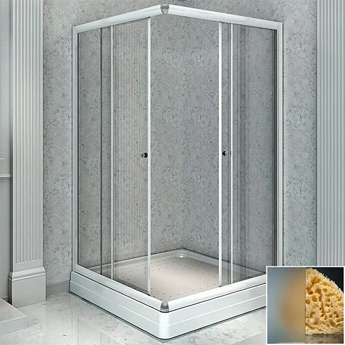 Душевой уголок Radomir Дрим 100 1-09-1-0-0-1191 квадратный, стекла матовые, профиль белый Душевой уголок Radomir Дрим 100 1-09-1-0-0-1191 квадратный, стекла матовые, профиль белый