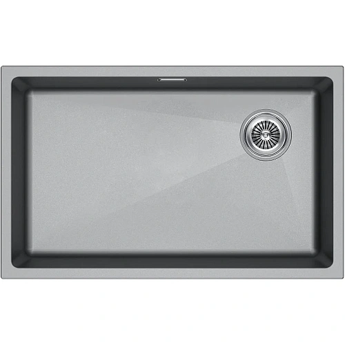 Кухонная мойка Paulmark LUMI 74UNI-SKEW LU74SK-GRM, серый металлик, 740х440 Кухонная мойка Paulmark LUMI 74UNI-SKEW LU74SK-GRM, серый металлик, 740х440
