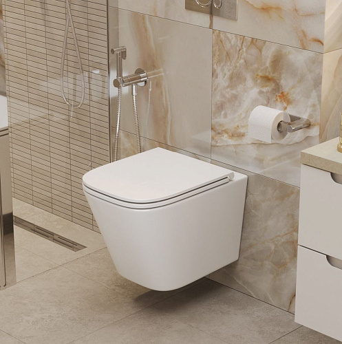 Унитаз подвесной BelBagno ARDENTE-R BB520CH-TOR/SC безободковый c сиденьем Унитаз подвесной BelBagno ARDENTE-R BB520CH-TOR/SC безободковый c сиденьем