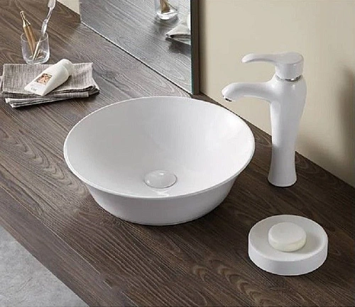 Раковина CeramaLux 9381 накладная, белый Раковина CeramaLux 9381 накладная, белый