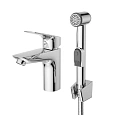 Смеситель для раковины BelBagno DUE-LVM/HGN-CRM-W0 с гигиеническим душем Смеситель для раковины BelBagno DUE-LVM/HGN-CRM-W0 с гигиеническим душем
