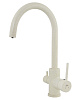 Смеситель для кухни Kaiser Merkur 26744-11 Beige боковой под фильтр R-излив бежевый мрамор