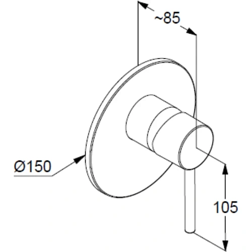 Смеситель для душа Kludi BOZZ 387550576 хром Смеситель для душа Kludi BOZZ 387550576 хром