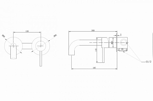Смеситель для раковины ABBER Wasser Kreis AF8112G скрытого монтажа, золото матовое Смеситель для раковины ABBER Wasser Kreis AF8112G скрытого монтажа, золото матовое